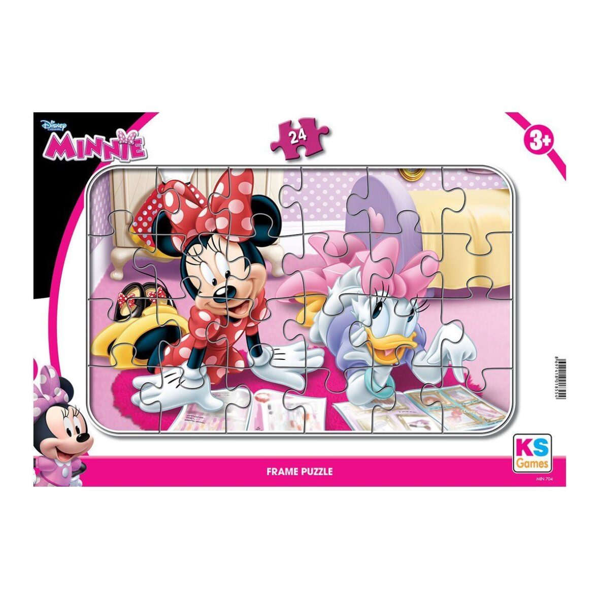 MIN 704 Minnie Mouse Frame Puzzle 24 Parça