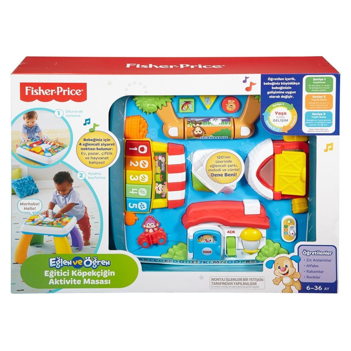 DRH44 Fisher-Price® Yaşa Göre Gelişim Eğitici Köpekçiğin Aktivite Masası Türkçe ve İngilizce 1 – 30 Kasım Erkol Özel Kampanya Fiyatı