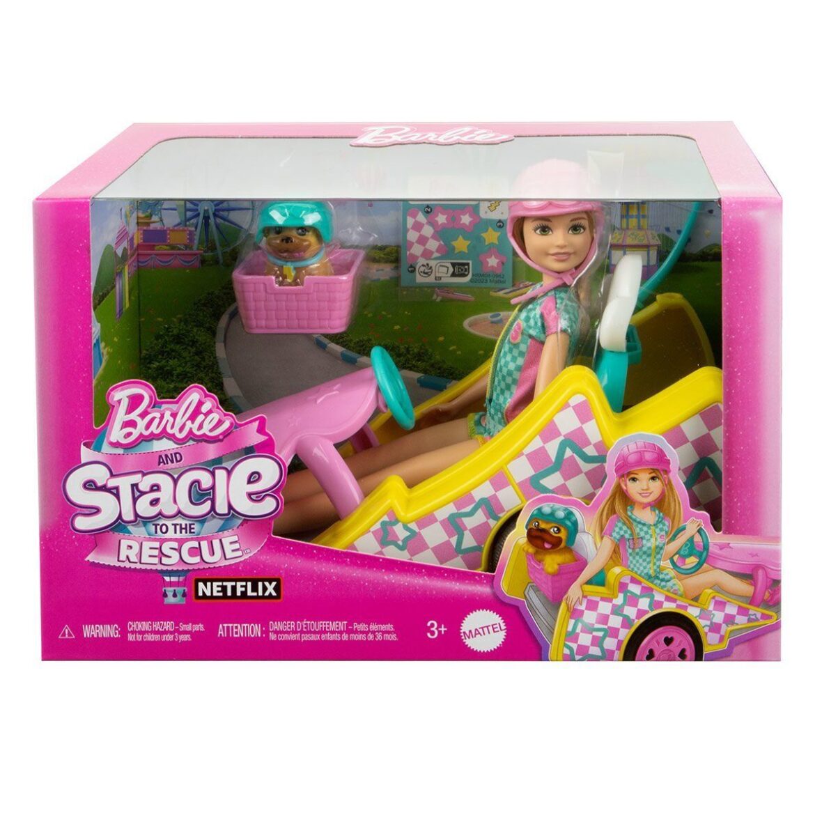 HRM08 Barbie Stacie Go-Kart Yapıyor Oyun Seti – Barbie and Stacie To The Rescue