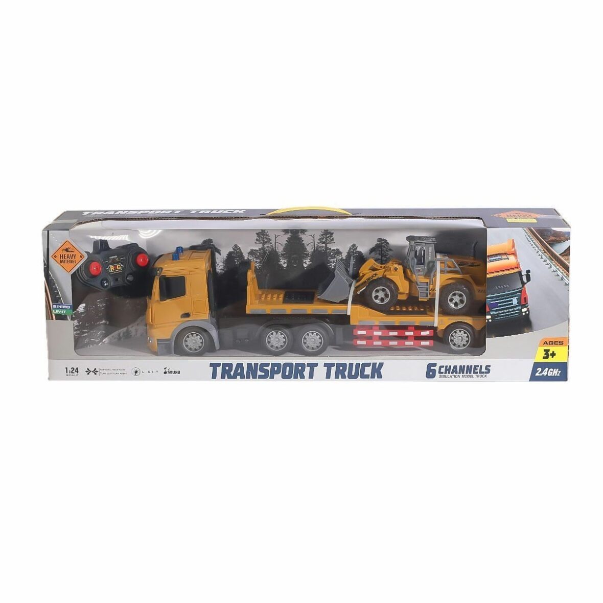 HT079 Kumandalı Şarjlı  Işıklı Transporter Tır 1:24 -Canem