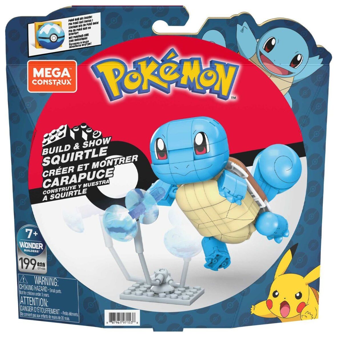 GYH00 MEGA™ Pokémon™ Squirtle – Yap ve Oyna Figürler 199 parça +7 yaş