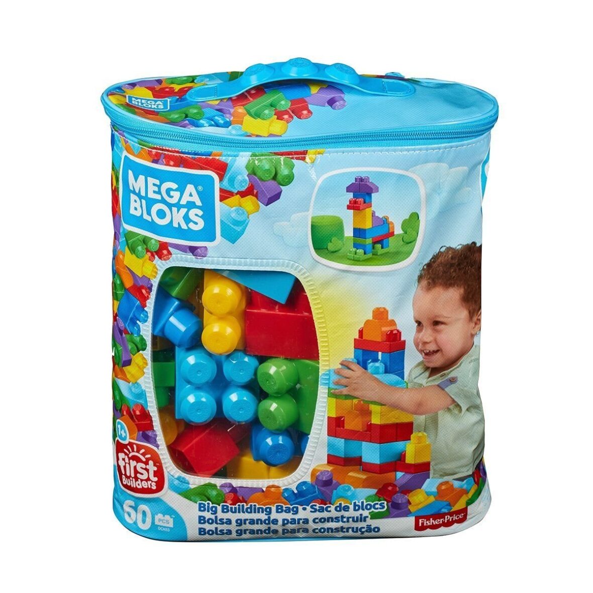 CYP67 MEGA BLOKS® 60 parçalı Blok Torbaları 2 asorti – Mavi – Pembe +1 yaş