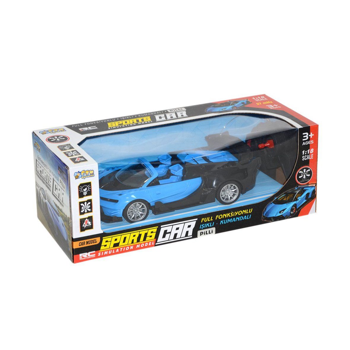 797 1:18 Sports Car Kumandalı Pilli Araba