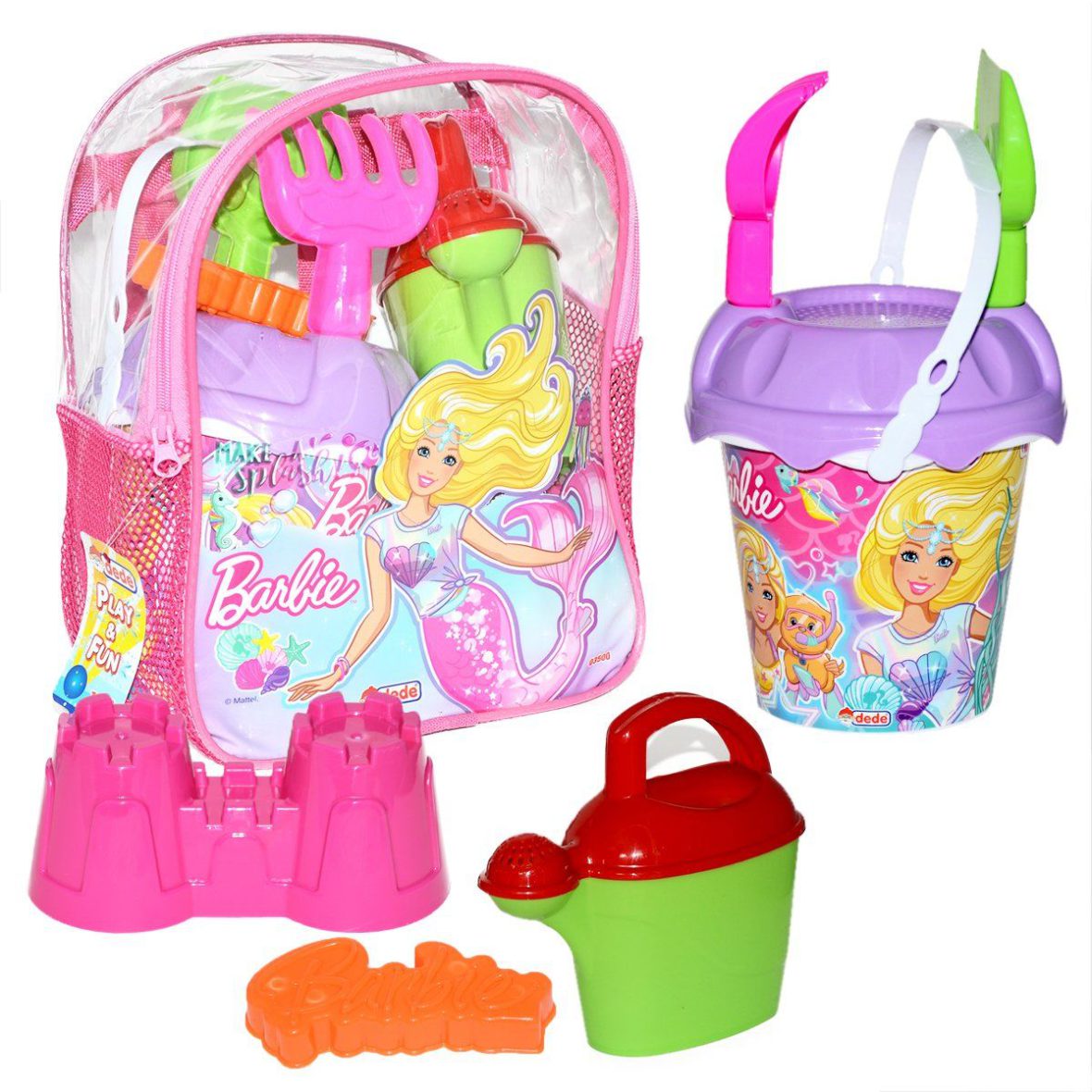 03500 BARBIE RESİMLİ SIRT ÇANTALI PLAJ SET