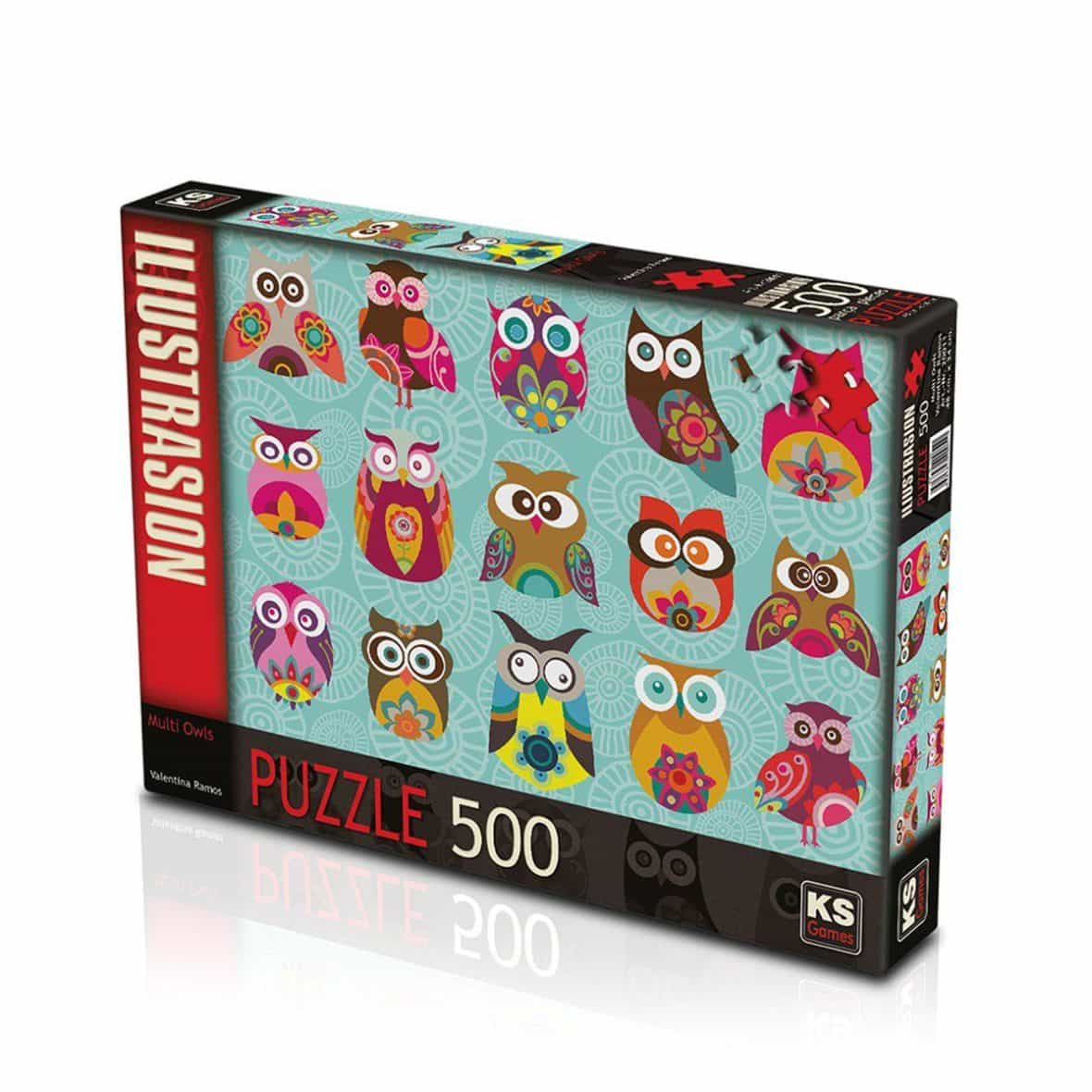 20011 Çoklu Baykuş 500 Parça Puzzle -KS Puzzle