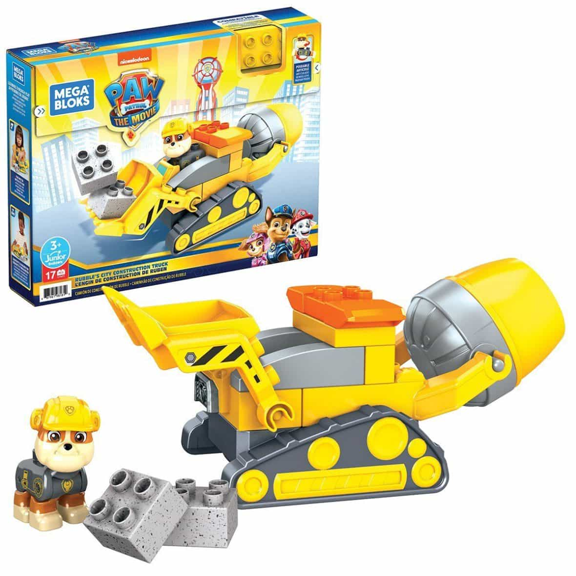 GYW91 Mega™ Bloks, PAW Patrol Rubble’ın İnşaat Kamyonu, 17 parça, +3 yaş