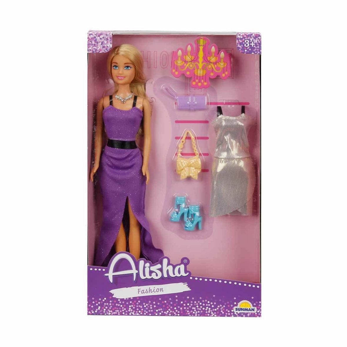 3393 SUN-RST-SIS Minik Alisha Yedek Kıyafetli Bebek Set 29 cm – Sunman