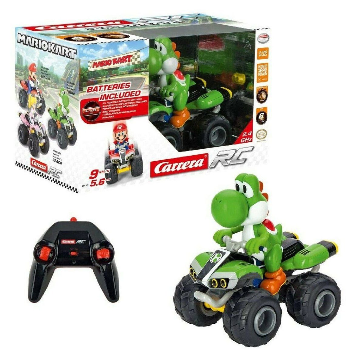 86476 1:20 Mario Kart Yoshi Uzaktan Kumandalı Araba 18 cm